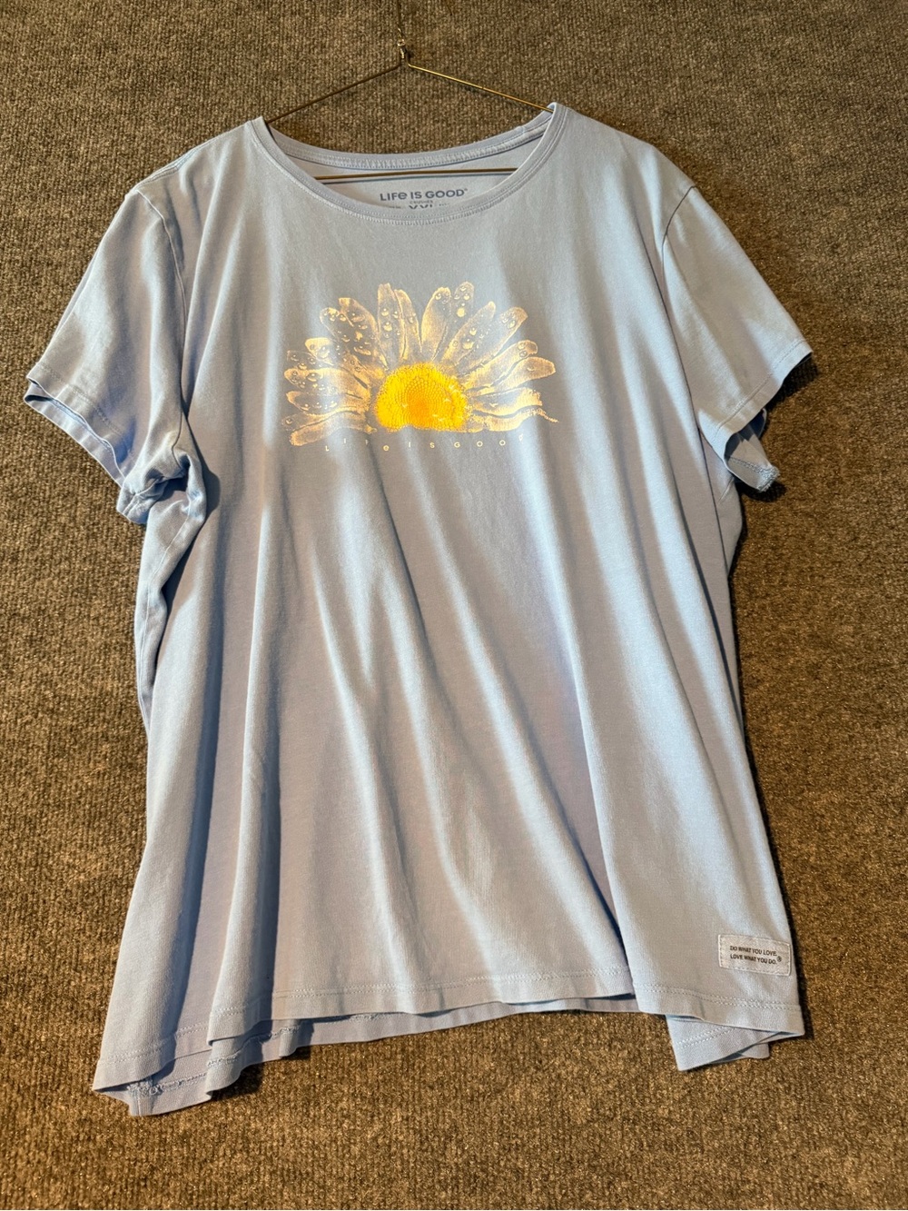 Life Is Good Light Blue Short-Sleeve Daisy Graphic Tee